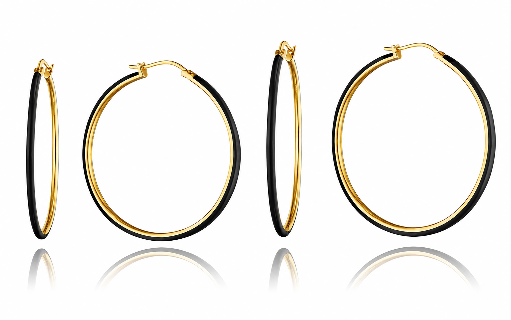 Black hoops — set