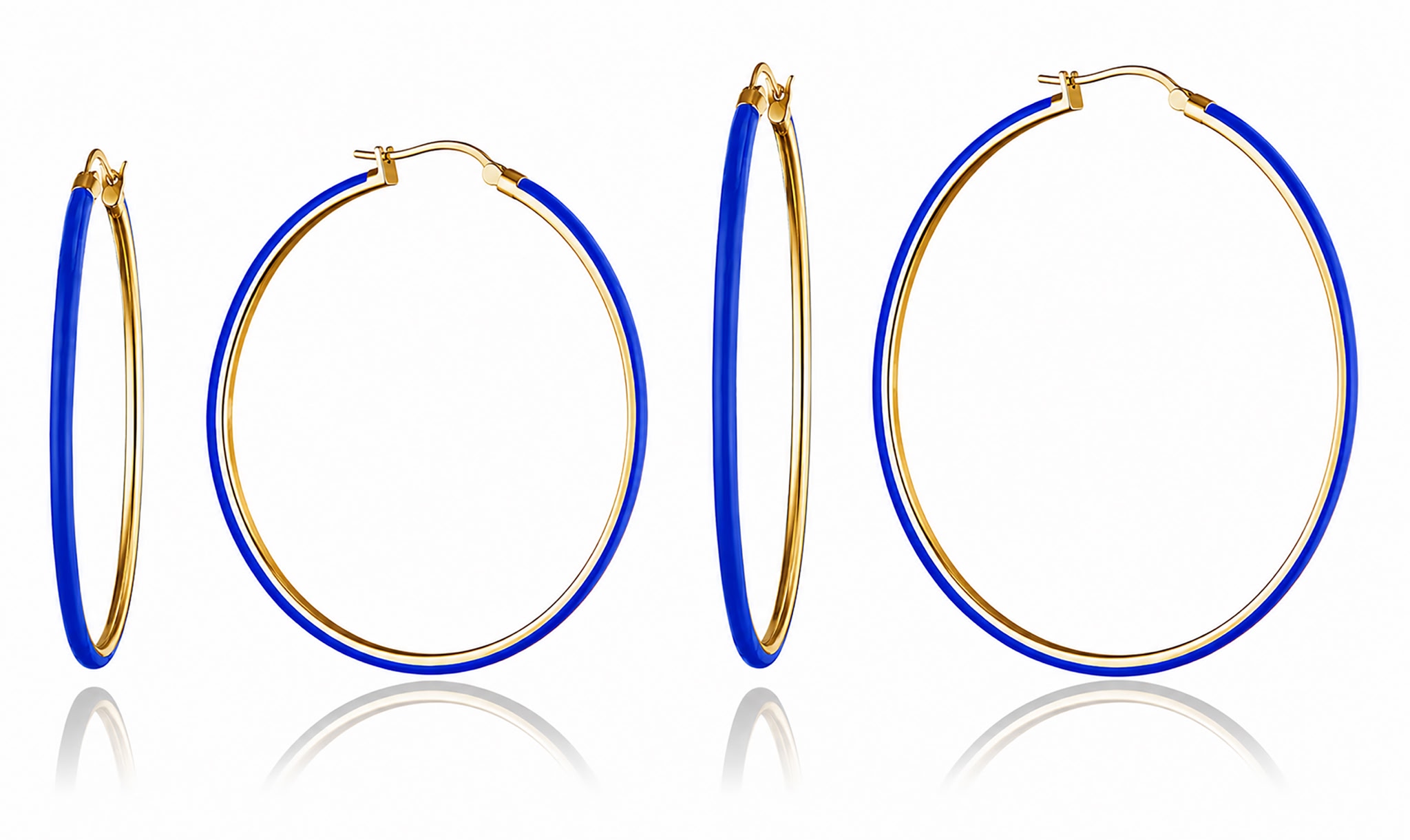 Royal Blue hoops — set